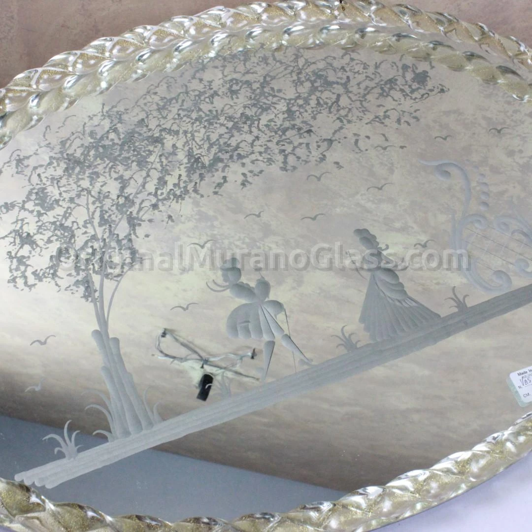 Elisabetta Tray - Engraved Handcraft - Original Murano Glass OMG 4 Elisabetta Tray - Engraved Handcraft - Original Murano Glass OMG - Image 2