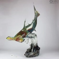 Hammerhead Shark - Sculpture In Chalcedony - Original Murano Glass Omg -Life Store 1455549760683