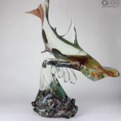 Hammerhead Shark - Sculpture In Chalcedony - Original Murano Glass Omg -Life Store 1455549761346