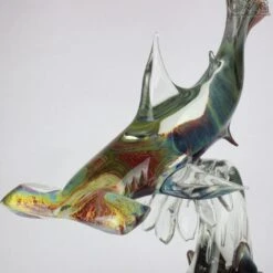 Hammerhead Shark - Sculpture In Chalcedony - Original Murano Glass Omg -Life Store 145554976191