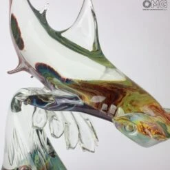 Hammerhead Shark - Sculpture In Chalcedony - Original Murano Glass Omg -Life Store 1455549762426