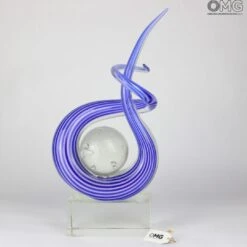 Disco Blue Curl - Sculpture - Murano Glass 9 Disco Blue Curl - Sculpture - Murano Glass -Life Store 1455551624387