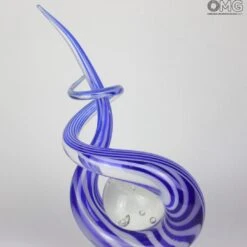 Disco Blue Curl - Sculpture - Murano Glass 10 Disco Blue Curl - Sculpture - Murano Glass -Life Store 1455551624939