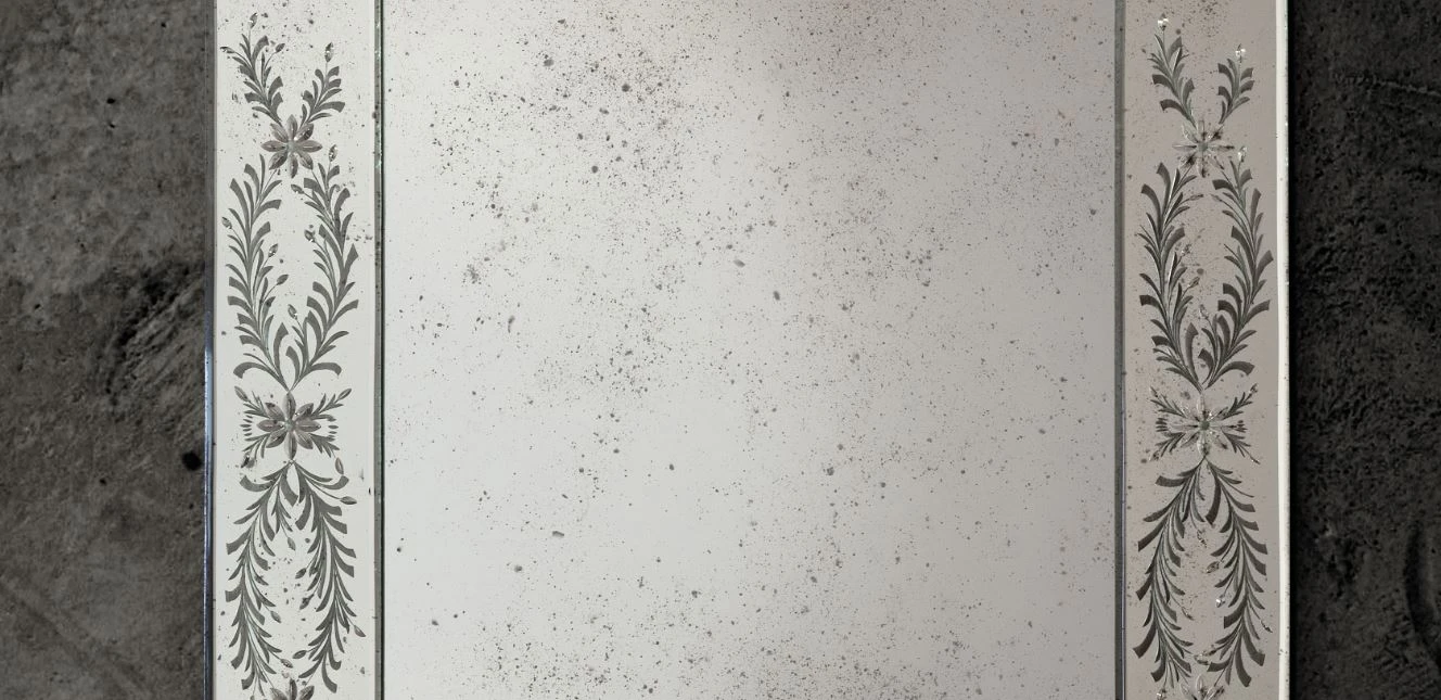 Bucolica - Venetian Mirror - Engraved Flowers 5 Bucolica - Venetian Mirror - Engraved Flowers - Image 3