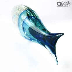 Fish Abstract Sculpture - Light Blue - Original Murano Glass -Life Store 149691908120