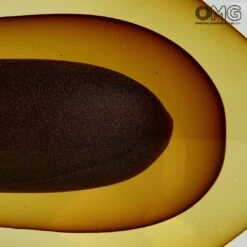 Fish Abstract Sculpture - Amber - Original Murano Glass -Life Store 1496919756424