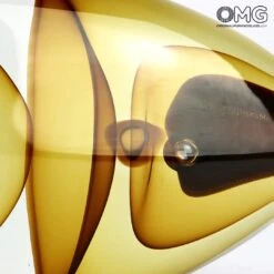 Fish Abstract Sculpture - Amber - Original Murano Glass -Life Store 1496919756850
