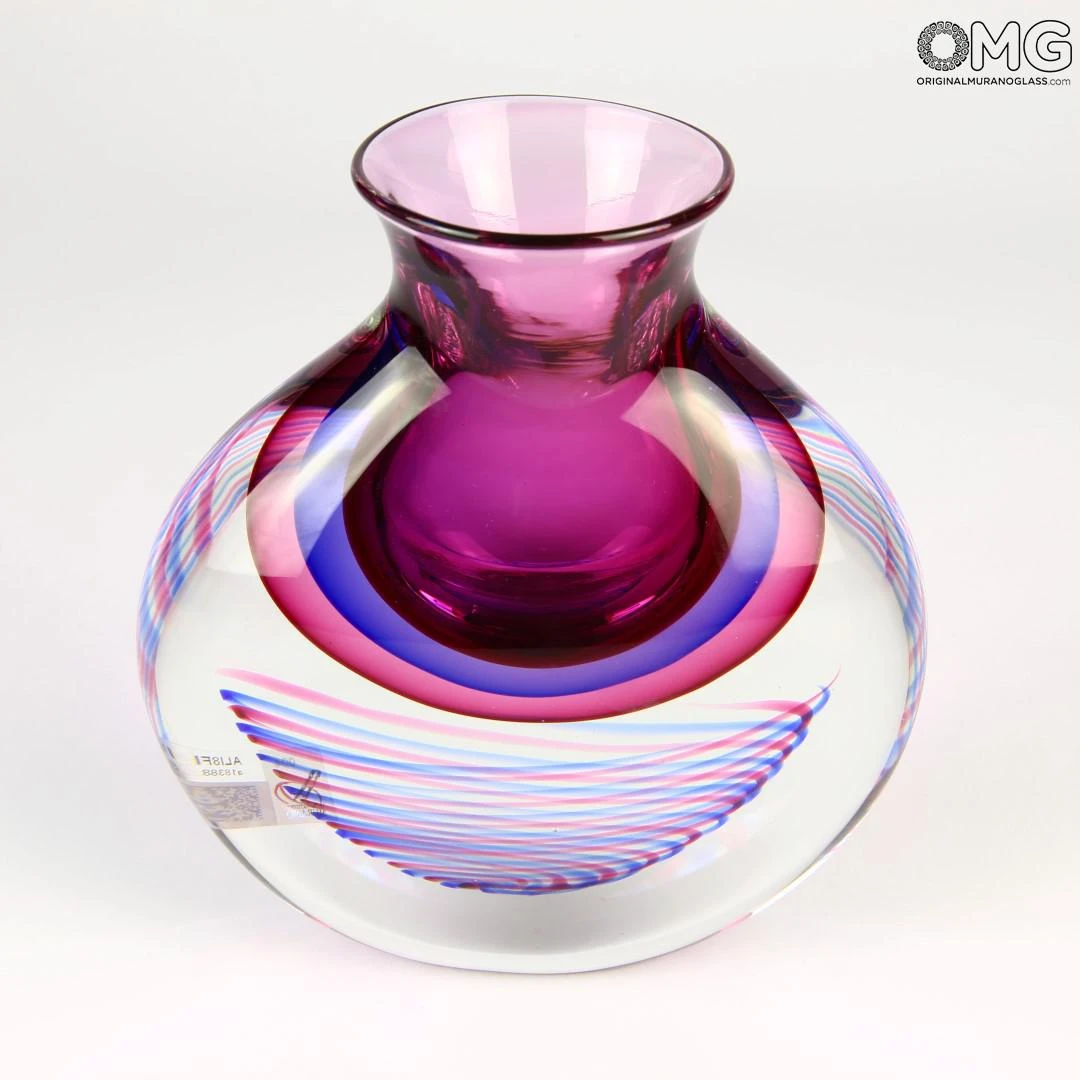 Vase Mago Purple Sommerso - Murano Glass 4 Vase Mago Purple Sommerso - Murano Glass - Image 2