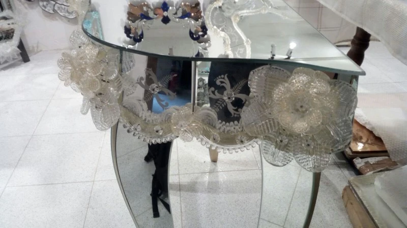 Table Console Regina Venetian Mirror - Murano Glass 6 Table Console Regina Venetian Mirror - Murano Glass - Image 5