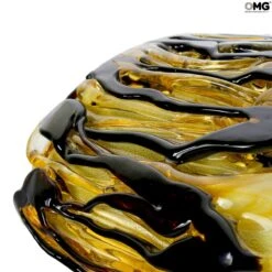 Amber And Black Lava - Napkins Vase - Original Murano Glass -Life Store 1648025531218