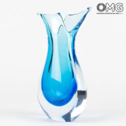 Vase Fish - Cyan Sommerso - Original Murano Glass OMG 8 Vase Fish - Cyan Sommerso - Original Murano Glass OMG -Life Store 20171025 0511
