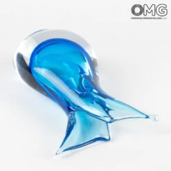 Vase Fish - Cyan Sommerso - Original Murano Glass OMG 9 Vase Fish - Cyan Sommerso - Original Murano Glass OMG -Life Store 20171025 0512