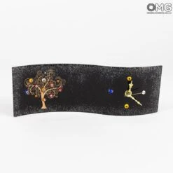 Table Clock Stripe - The Tree Of Life - Original Murano Glass OMG 18 Table Clock Stripe - The Tree Of Life - Original Murano Glass OMG -Life Store 20180307 0116 mod
