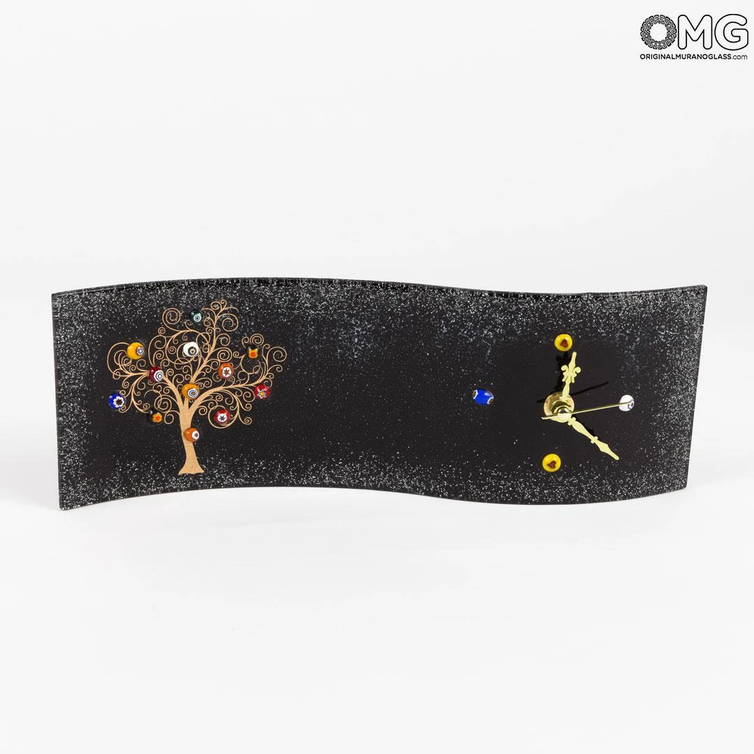 Table Clock Stripe - The Tree Of Life - Original Murano Glass OMG 7 Table Clock Stripe - The Tree Of Life - Original Murano Glass OMG - Image 5