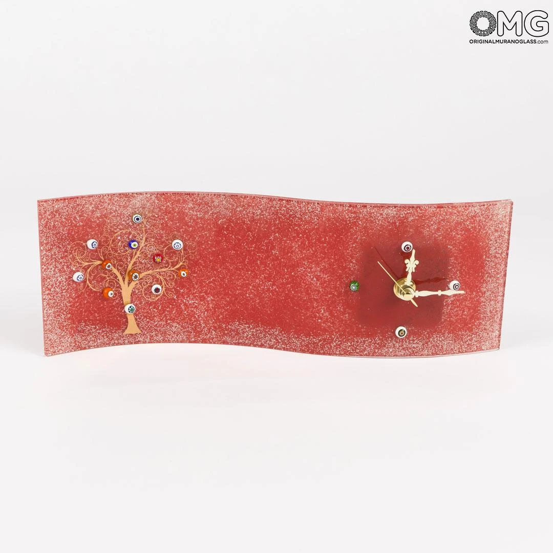 Table Clock Stripe - The Tree Of Life - Original Murano Glass OMG 9 Table Clock Stripe - The Tree Of Life - Original Murano Glass OMG - Image 7