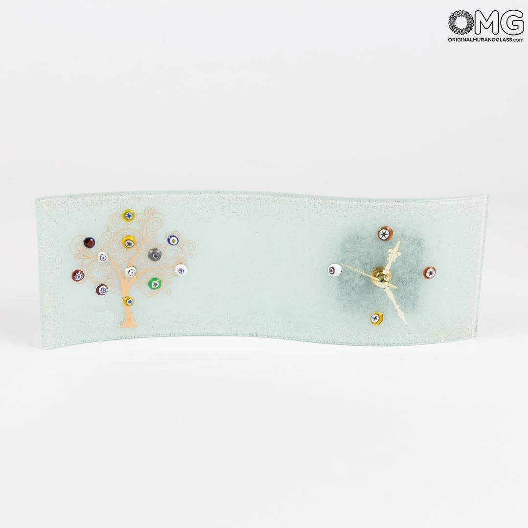 Table Clock Stripe - The Tree Of Life - Original Murano Glass OMG 10 Table Clock Stripe - The Tree Of Life - Original Murano Glass OMG - Image 8