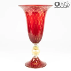 Regal Giglio Cup - Red - Original Murano Glass OMG -Life Store 20180621 0218