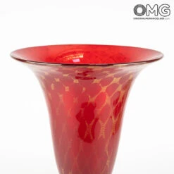 Regal Giglio Cup - Red - Original Murano Glass OMG -Life Store 20180621 0219