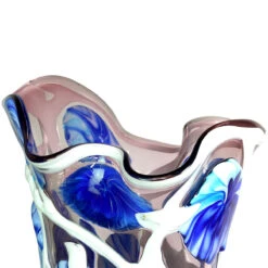 Floral Garden - Blue White - Blown Vase - Original Murano Glass OMG® -Life Store IMG 0196 omg