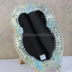 Flowers Light Blue Table Mirror Venetian -Life Store IMG 7150