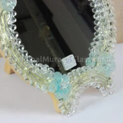 Flowers Light Blue Table Mirror Venetian -Life Store IMG 71516