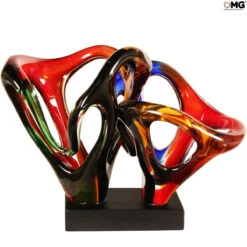 Genom - Abstract - Murano Glass Sculpture -Life Store abstract slimer base original murano glass omg1
