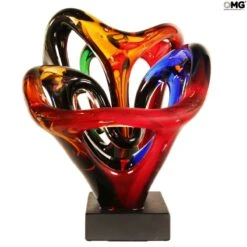 Genom - Abstract - Murano Glass Sculpture -Life Store abstract slimer base original murano glass omg2