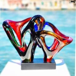 Genom - Abstract - Murano Glass Sculpture -Life Store abstract slimer base original murano glass omg6