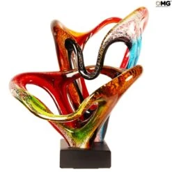 Fenom - Abstract - Murano Glass Sculpture -Life Store abstract slimer base zin original murano glass omg1