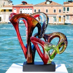 Fenom - Abstract - Murano Glass Sculpture -Life Store abstract slimer base zin original murano glass omg5
