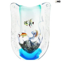 Vase Aquarium - With Tropical Fish - Original Murano Glass OMG
