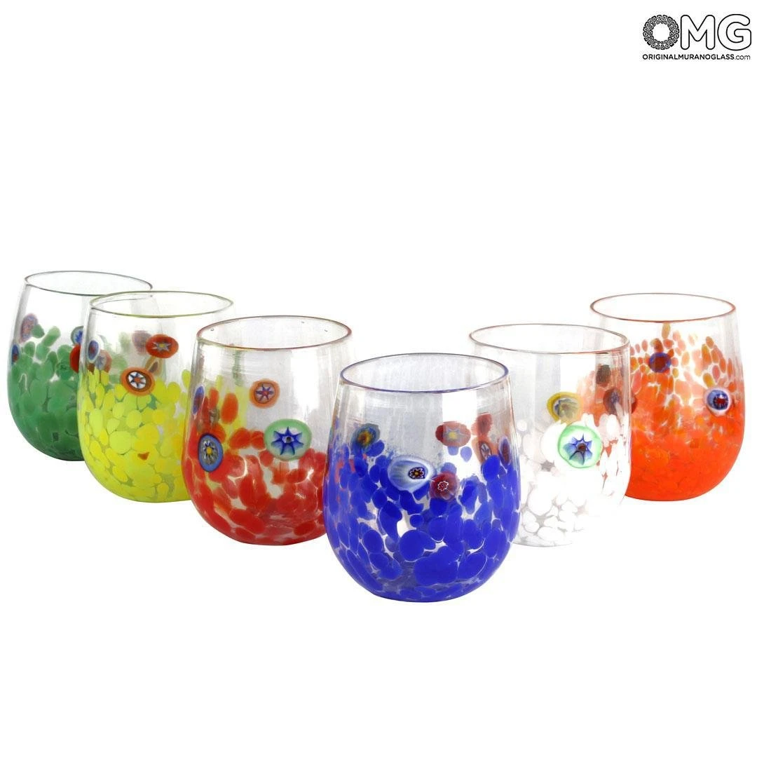 Set Of 6 Drinking Glasses - Allegro - Original Murano Glass 5 Set Of 6 Drinking Glasses - Allegro - Original Murano Glass - Image 3