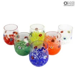 Set Of 6 Drinking Glasses - Allegro - Original Murano Glass 18 Set Of 6 Drinking Glasses - Allegro - Original Murano Glass -Life Store allegro murano glasses set murano glass 2