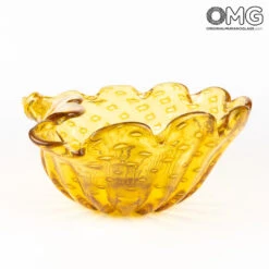 Amber Centerpiece - Baleton - Original Murano Glass OMG 10 Amber Centerpiece - Baleton - Original Murano Glass OMG -Life Store amber baleton bowl original murano glass 4