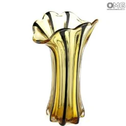 Flower Vase - Amber - Original Murano Glass OMG -Life Store amber vase detail 2