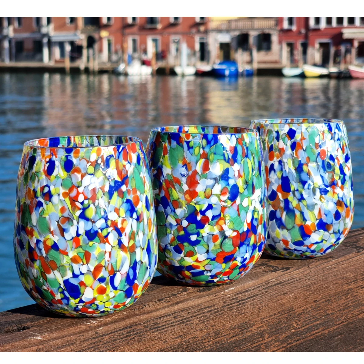 Set Of 6 Drinking Glasses - Arlecchino - Original Murano Glass OMG 3 Set Of 6 Drinking Glasses - Arlecchino - Original Murano Glass OMG - Image 2