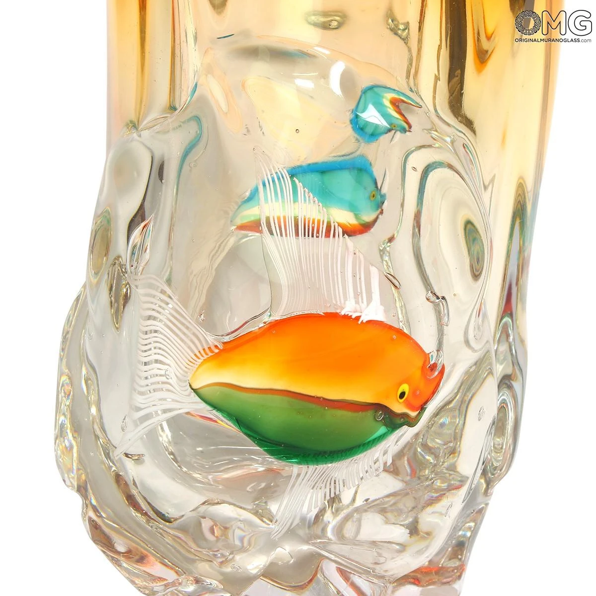 Fishes Vase Red - Venetian Vase - Original Murano Glass 7 Fishes Vase Red - Venetian Vase - Original Murano Glass - Image 5