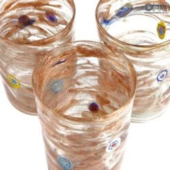 Set Of 6 Drinking Glasses - Avventurina - Original Murano Glass -Life Store avventurina murano glasses set murano glass 2