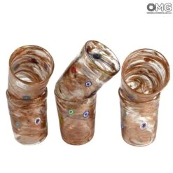 Set Of 6 Drinking Glasses - Avventurina - Original Murano Glass -Life Store avventurina murano glasses set murano glass 3