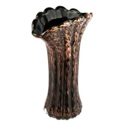 Flower Vase - Black And Avventurina - Original Murano Glass OMG -Life Store avventurina vase detail 2