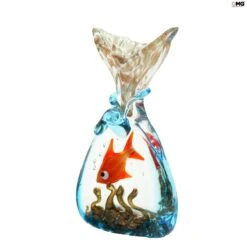 Bag Aquarium With Aventurine - Original Murano Glass OMG -Life Store bag aquarium fish red algae original murano glass omg1