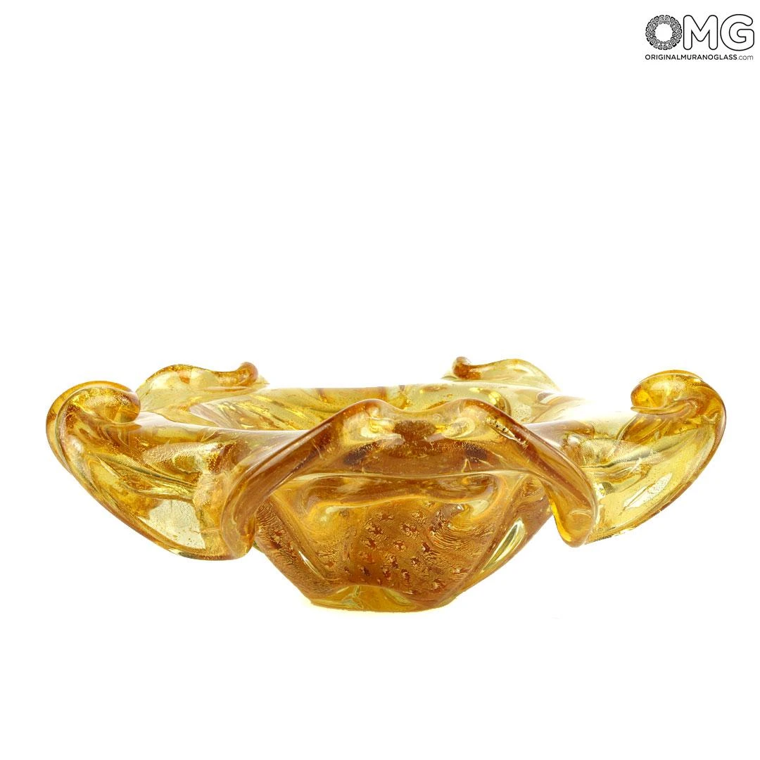 Flower Bowl - Amber - Original Murano Glass OMG 5 Flower Bowl - Amber - Original Murano Glass OMG - Image 3