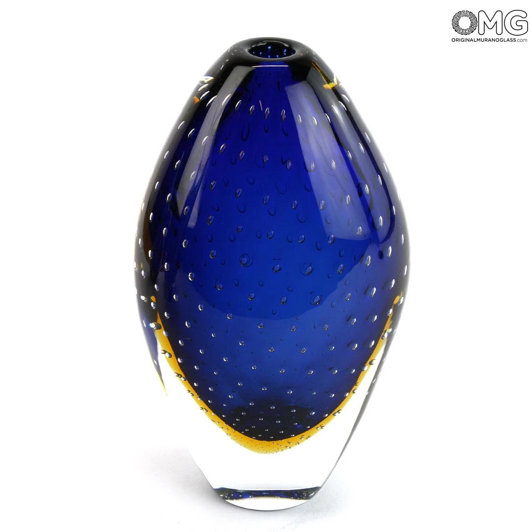 Vase Egg Baleton - Blue Sommerso - Original Murano Glass OMG 5 Vase Egg Baleton - Blue Sommerso - Original Murano Glass OMG - Image 3
