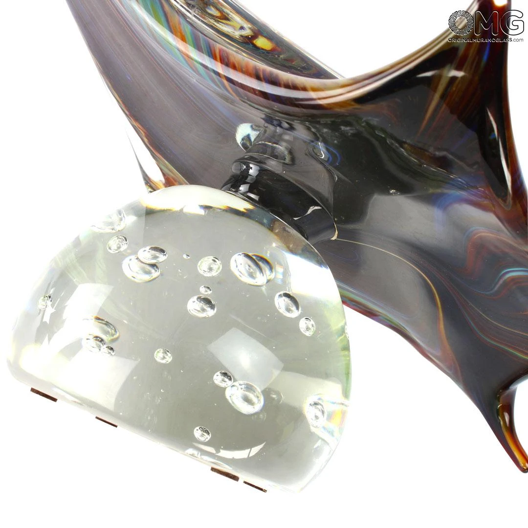 Razza Pesce - Scultura In Calcedonio - Vetro Di Murano Originale OMG 7 Razza Pesce - Scultura In Calcedonio - Vetro Di Murano Originale OMG - Image 5