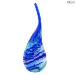 Missoni Drop Vase Blue Original Murano Glass OMG® -Life Store blue missoni vase drop murano glass 2