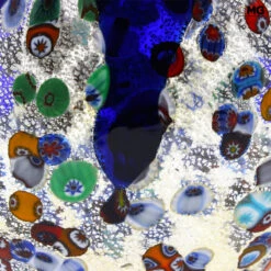 Gabbiano Blue - Vase - Murano Glass Millefiori -Life Store blue original murano glass venetian omg3