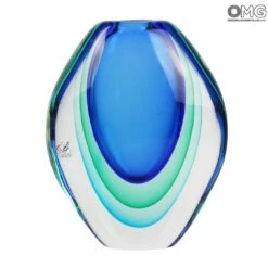 Vase Drop Blue Sommerso - Original Murano Glass OMG
