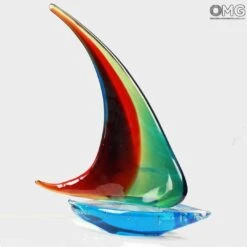 Sailing Boat Wave - Glass Sculpture -Life Store boat sailing murano glass omg 1