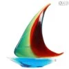 Sailing Boat Wave - Glass Sculpture -Life Store boat sailing murano glass omg 96