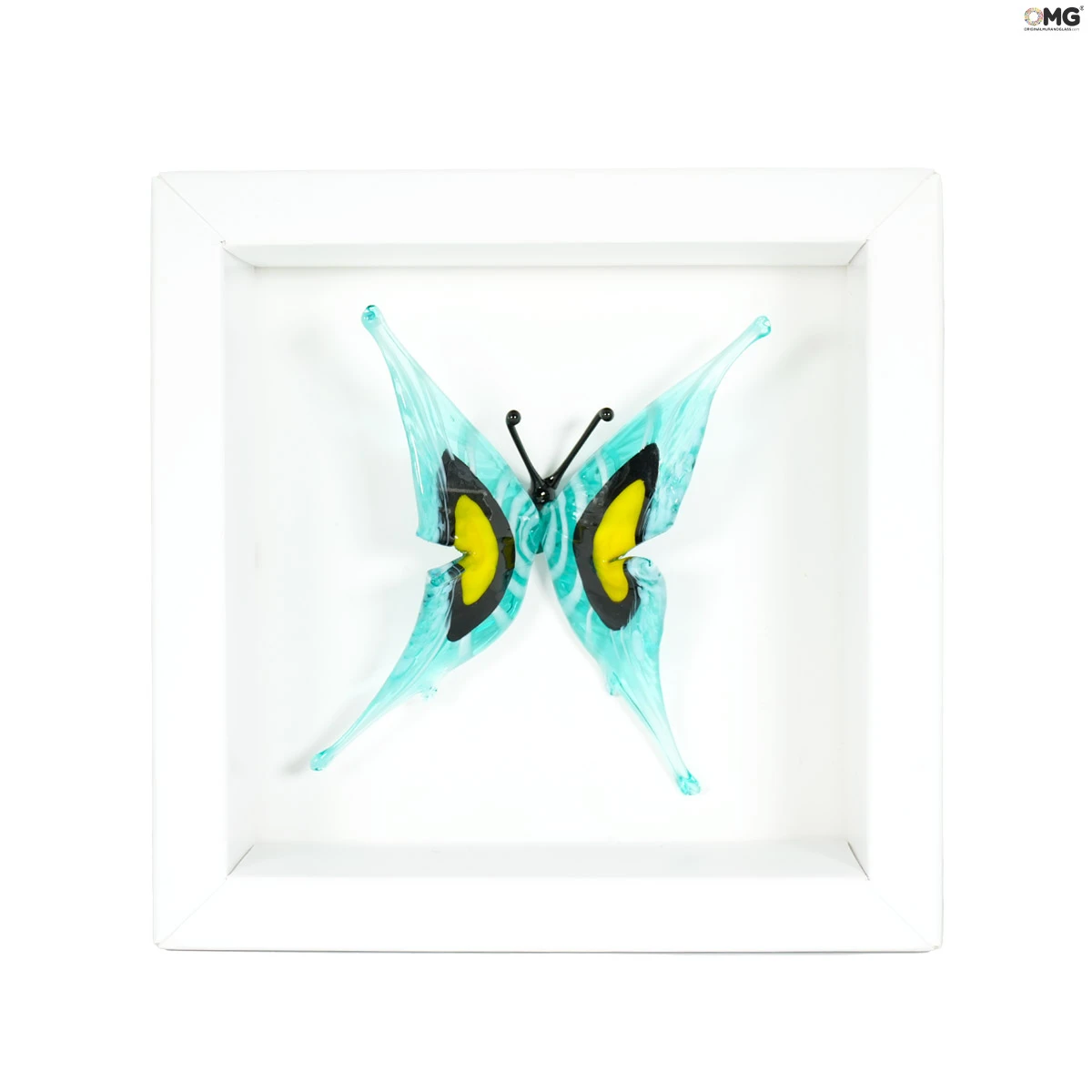 Wonderful Light Blue Butterfly Figurine - Original Murano Glass OMG 3 Wonderful Light Blue Butterfly Figurine - Original Murano Glass OMG